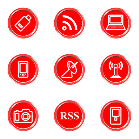 Glossy icons set 1 (see other in my portfolio).のイラスト素材