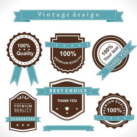 Banners set. Design elements with retro vintage design.のイラスト素材