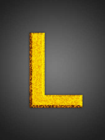 Beautiful abstract party symbol. Yellow glowing font. の写真素材