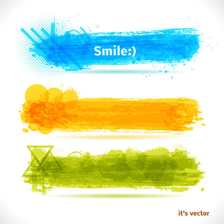 Grunge Banners. Art Backgrounds.のイラスト素材