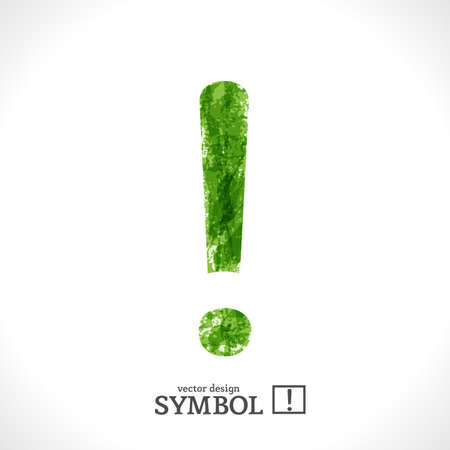 Grunge Symbol. Green Eco Style. !.のイラスト素材
