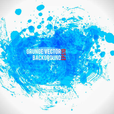 Color Paint Splashes Grunge Background. Bule.のイラスト素材