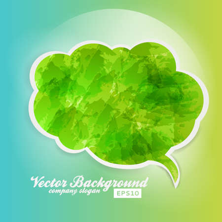 Watercolor Speech Bubble Background. Vector Design Template. Grunge.のイラスト素材