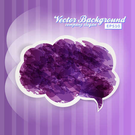 Watercolor Speech Bubble Background. Vector Design Template. Grunge.のイラスト素材