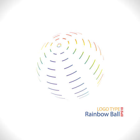 Rainbow ball logoのイラスト素材