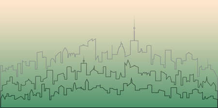 Outline of the city vector illustrationのイラスト素材