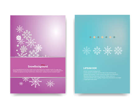 Winter background design of white snowflake with copy spaceのイラスト素材