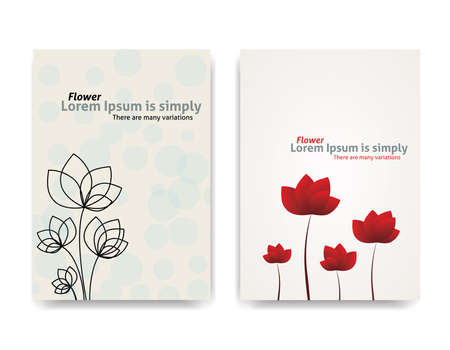 Flower vector background. Artistic floral design patternのイラスト素材