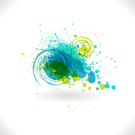 Grunge Curl. Vector Abstract Symbol. Art inksのイラスト素材