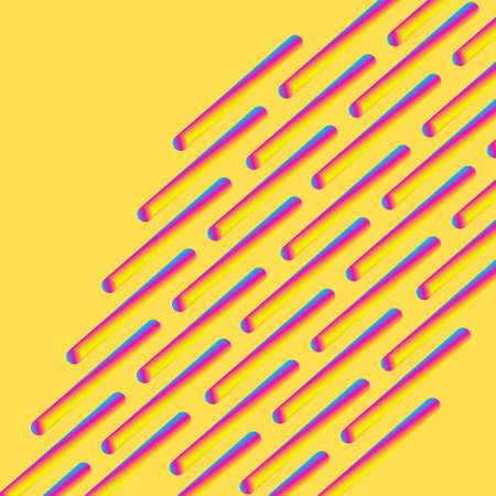 Abstract template with repeated sticks. Composition with multicolored gradient shape and frame.
