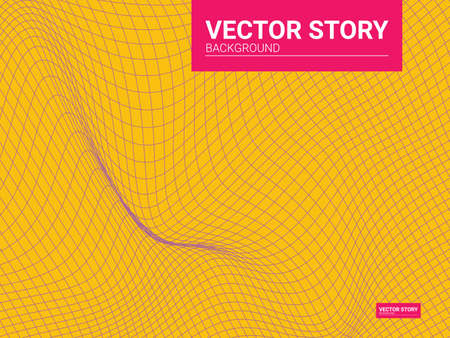 Abstract vector wave line futuristic style background template. Vector Story, Big sale templateのイラスト素材