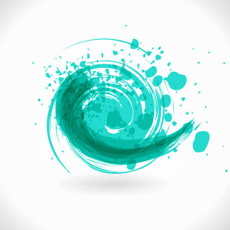 Grunge Curl. Vector Abstract swirl brush Symbol.のイラスト素材