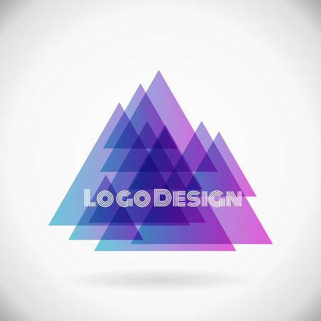 Design element, color triangles.のイラスト素材