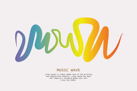 Music wave player . Colorful equalizer element. Isolated design symbol. Vector Illustrationのイラスト素材
