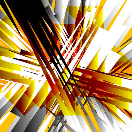 Black, white, orange radial lines abstract background. Grange textured design backdrop. Geometric vector illustration.のイラスト素材