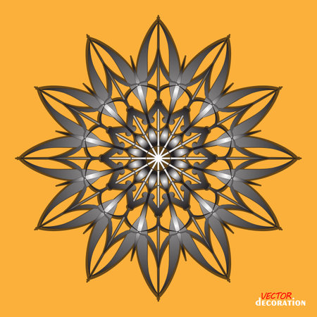 Snowflake sign winter symbol graphic template.のイラスト素材