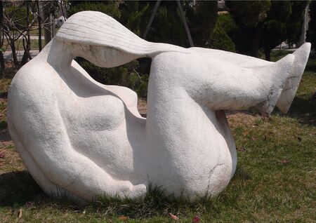 This is a white stone beachの写真素材