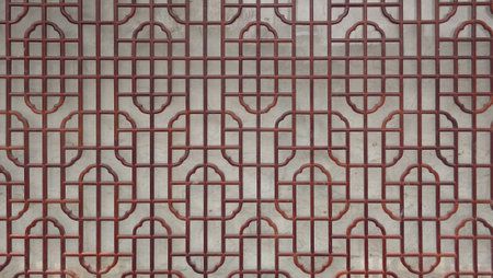 Three-dimensional decoration - changes in the gridの写真素材