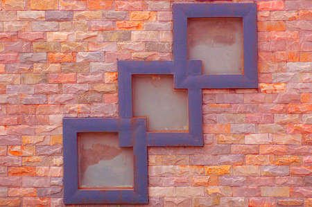 Decorative wall box to connect; thinking garden window の写真素材