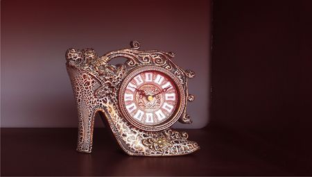 Watch shape, crocodile skin boots and clock patterns