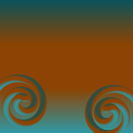 Abstract background with swirls in turquoise and orange colors. Minimalist blue gold brown glitter dark tosca boldのイラスト素材