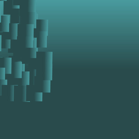 abstract blue background with some cubic elements in it, vector illustration. Pastel hex light bright glitter dark tosca bold.のイラスト素材