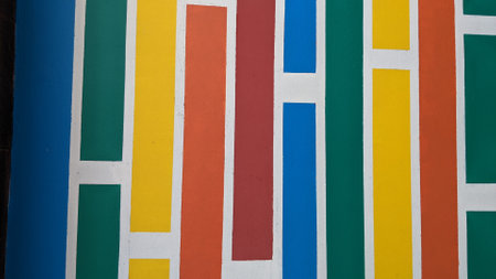 Colorful painted wall. Abstract background and texture for design with copy space.の写真素材