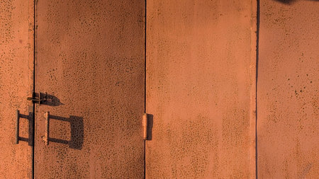 A textured surface of dry, cracked earth and dusty soil. The photo is split by a top-down view of...