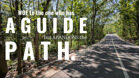 A powerful quote about staying on the moral path despite having guidance displayed over a...