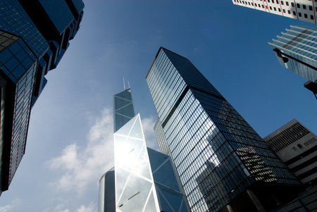 High modern skyscrapers 