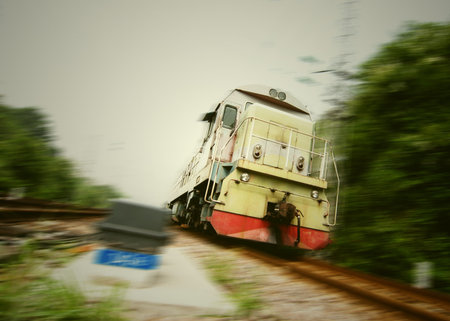 fast moving train