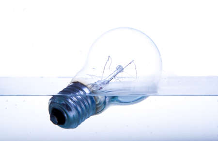 Light bulb with water in sideの写真素材