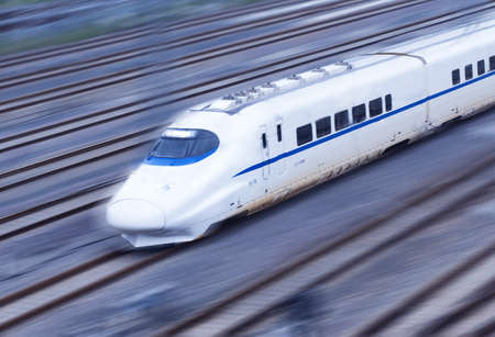 high speed trainのeditorial素材