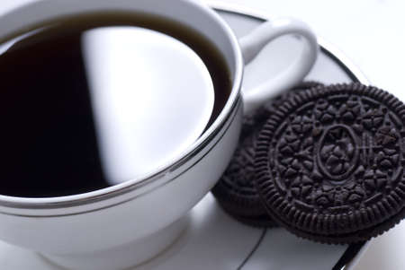 Coffee cup and cookiesの写真素材