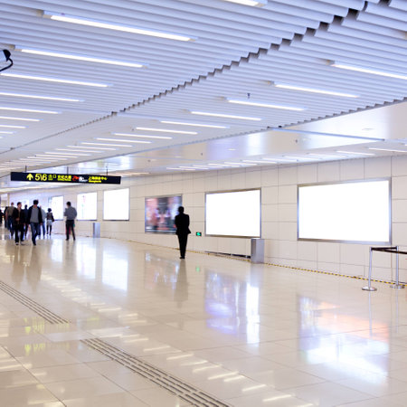 passenger in the subway station in shanghai chinaのeditorial素材