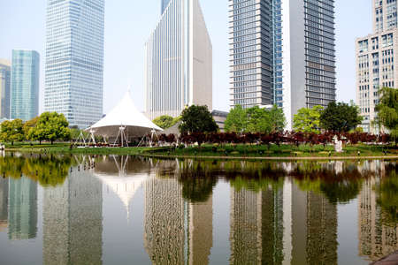 the modern building of the financial centerの写真素材