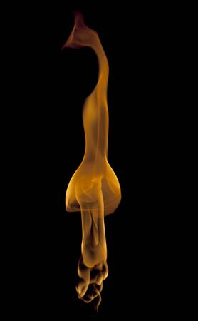 Nice isolated flame on black backgroundの写真素材