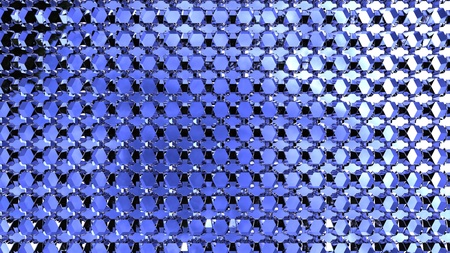 Computer rendering of an abstract honeycomb structure backgroundの写真素材