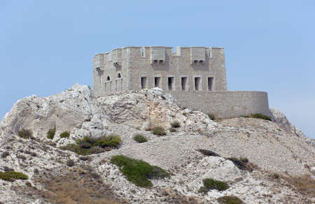 PomÃ©guet's tower on Frioul island near Marseilleの写真素材