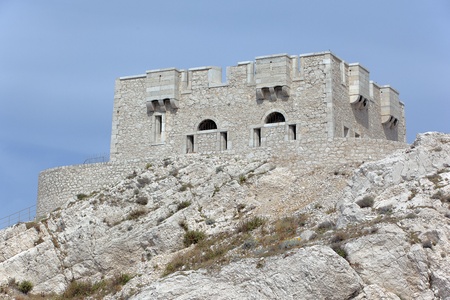 PomÃ©guet's tower on Frioul island near Marseilleの写真素材