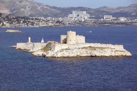 If Island and Monte Cristo castle in Marseilleの写真素材