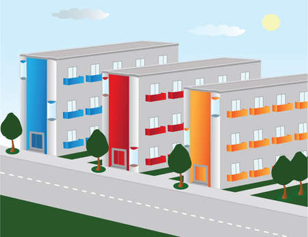 	 Vector image of the urban areaのイラスト素材