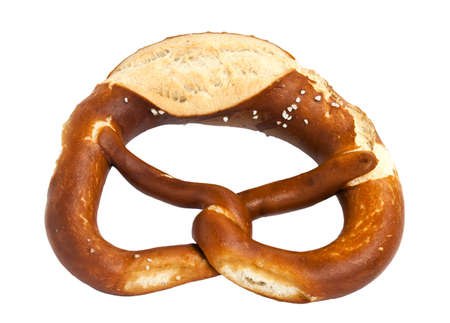 Traditional pretzel isolated on a white background