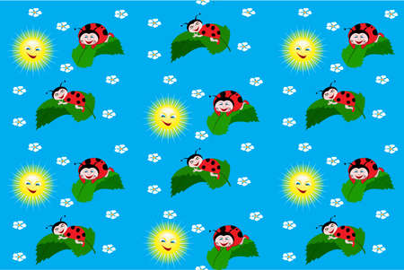   Ladybird seamlessのイラスト素材