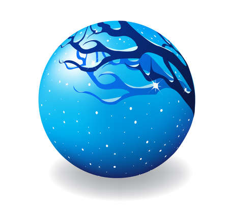  	A ball with winter pictureのイラスト素材