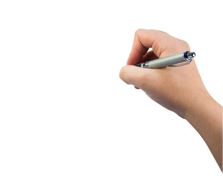 The writer is a woman's hand.の写真素材