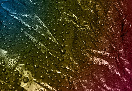 Drops of water on a dark backgroundの写真素材