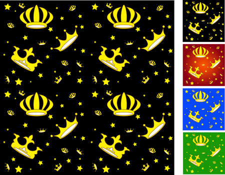 Crown seamless pattern のイラスト素材