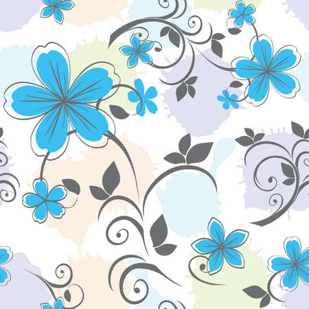 Seamless floral pattern in pastel colors.のイラスト素材
