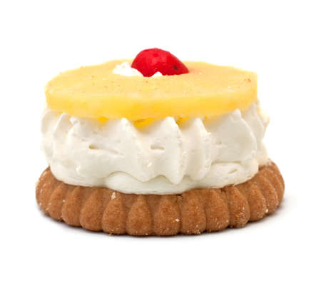 Cake on a white backgroundの写真素材